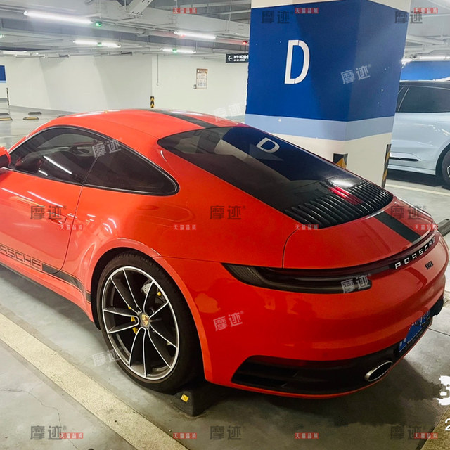 Suitable for Porsche 911 car decals carreraS body modified decorative stickers 992 997 hood film