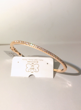 向卉意大利中古库存回流大牌单排满钻手镯