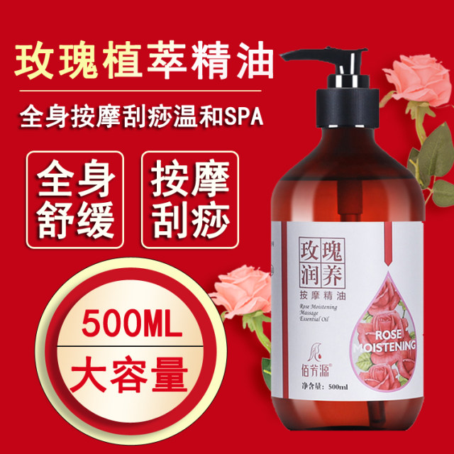 Rose massage essential oil The whole body through the meridians and landscape open back to push back scrape oil SPA genuine beauty salon for genuine beauty salons