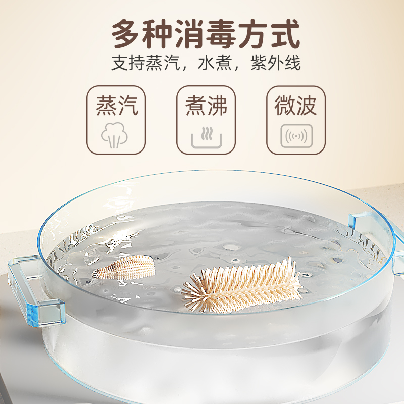 布比熊奶瓶刷吸管奶嘴刷硅胶清洗刷泡泡刷奶瓶泡沫刷便携三件套装