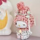 Sanrio Melody Rose Star Language Kuromi Rose Star Wish Moonlight Society assembled fun high building blocks toy for women