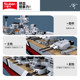 New fun high building blocks large cruiser USS Missouri battleship Bismarck military model toy for men