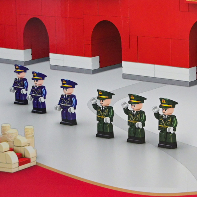 Large small particle Tiananmen Flag-raising Square difficult children's puzzle educational toy assembly fun high building blocks