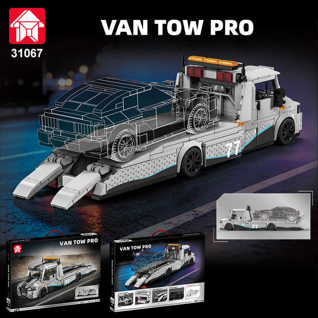 2026 New Leyi 8-Gate Car Volvo FH16 Trailer Assembled Building Blocks Boy Educational Toy Birthday Gift