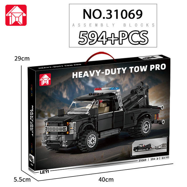 2026 New Leyi 8-Gate Car Volvo FH16 Trailer Assembled Building Blocks Boy Educational Toy Birthday Gift
