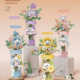 Lizhi Rose Sunflower Fragrance Cup Flower Assembly Fun High Building Block Model Educational Intelligence Toy Gift