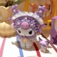 Sanrio Melody Rose Star Language Kuromi Rose Star Wish Moonlight Society assembled fun high building blocks toy for women