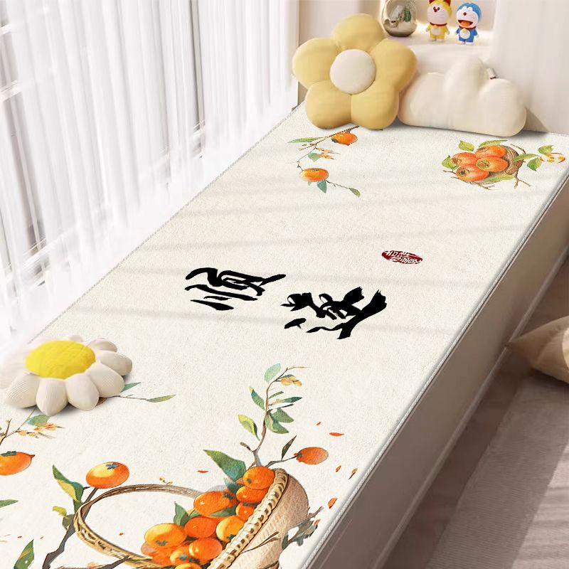 Thickened new imitation cashmere bay window mat, window sill mat, bedroom balcony mat, universal for all seasons, custom-made home tatami mat
