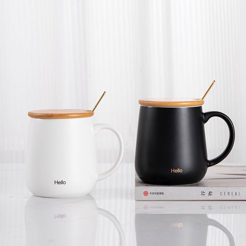 简约马克杯咖啡杯带盖带勺陶瓷杯子情侣水杯女办公室茶杯男生家用,淘宝优惠券,粉丝福利购,淘宝优惠卷