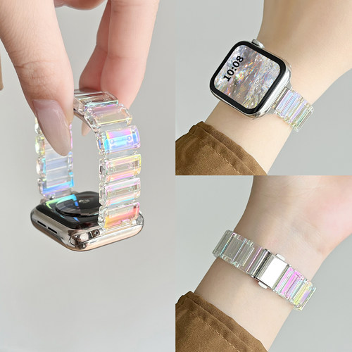 适用vivowatchgt2手表带树脂新款vivo watch gt高颜值女生智能手表vivowatch5创意硅胶腕带iqoo女士3女款表链 - 图0