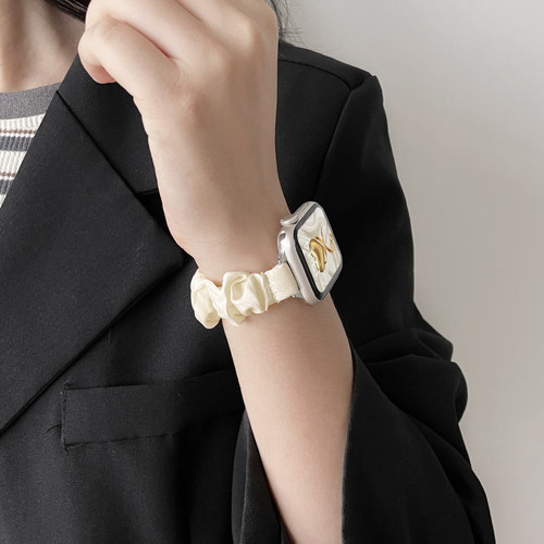 适用iwatchs8表带新款s9发圈s7苹果手表s6s5手表带iwatchse夏天女生s4女款applewatchs8小众iPhonewatchse2 - 图1