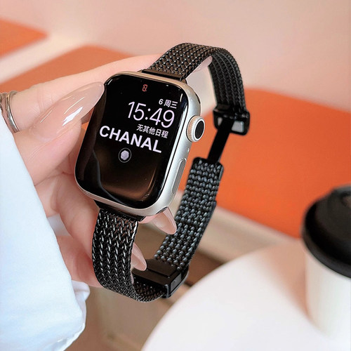 适用iwatchs9表带系列s10高级感女款applewatchs9新款11苹果手表链s87手表带6小众iwatchse2金属磁吸腕带质感 - 图2