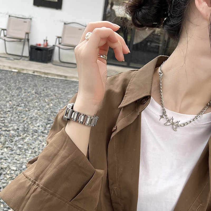 适用华为手环10/9手表带链夏天新款8/7nfc版金属6pro替换手链荣耀电子智能运动七八九代表链band9女生手腕带,淘宝优惠券,粉丝福利购,淘宝优惠卷