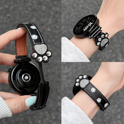 适用oppo watch x3mini手表带皮质磁吸oppowatchx2mini夏天透气全智能watch4pro高级感女款系列一加手表2表链 - 图1