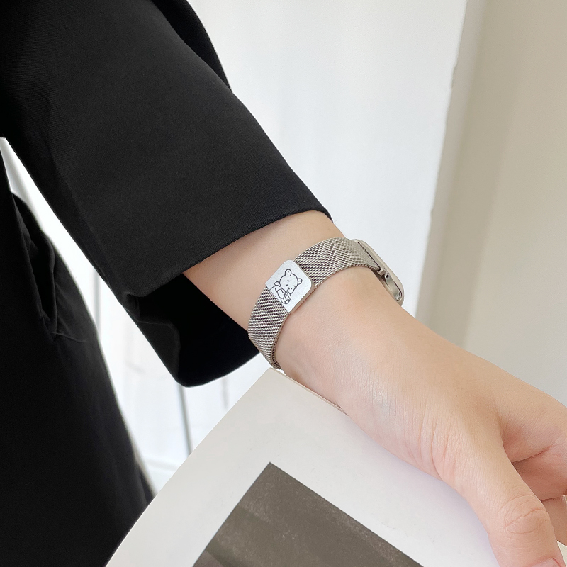 适用iwatchs8表带金属新款s9苹果手表链s7s6手表带女款iwatchse可爱小众applewatchs10磁吸手环腕带applewtch - 图2