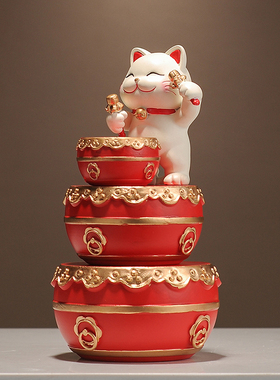 新中式福字招财摆件客厅玄关电视柜酒柜装饰品搬家乔迁新居礼品