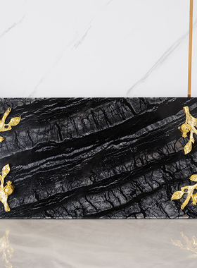 轻奢风蛋糕化妆品浴室大理石托盘