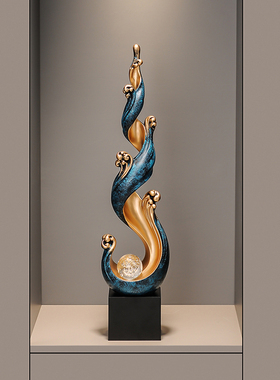 风生水起进门玄关装饰摆件轻奢高档客厅招财电视柜酒柜壁龛装饰品