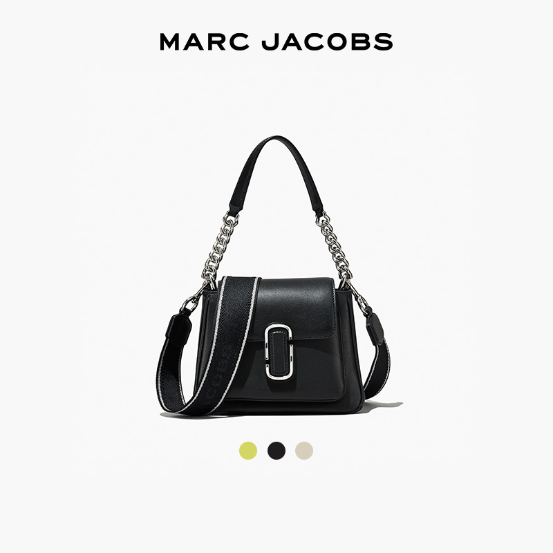 【季末折扣】MARC JACOBS  J MARC 迷你牛皮纯色手提斜挎包 - 图1