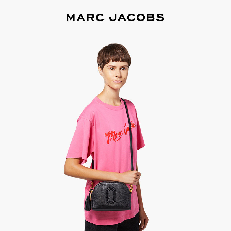 【季末折扣】MARC JACOBS SHUTTER MJ女包牛皮革斜挎包贝壳马鞍包