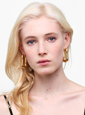 【新品】MARC JACOBS/莫杰 EARRINGS 金属泡泡字母设计耳环