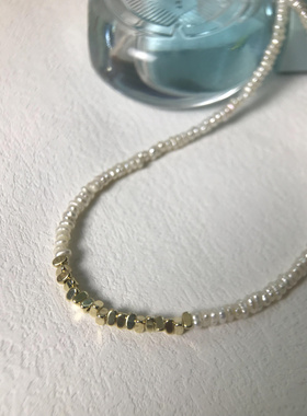 天然淡水珍珠项链凯西不规则keshi强光颈链锁骨链小众轻奢手作