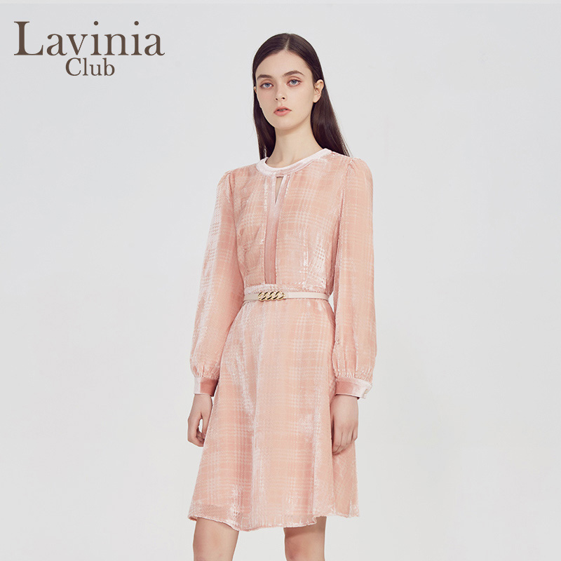 Lavinia Club/拉维妮娅春秋季新款小香风连衣裙女气质优雅Q17L104 - 图0