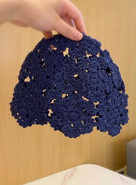 Classykey镂空手工钩花套头帽