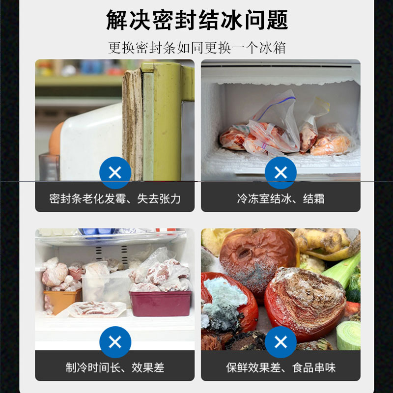 适用松下冰箱BCD-NR-B18S7 NR-B21SP1-R NR-B311WS-S门密封条胶条 - 图1