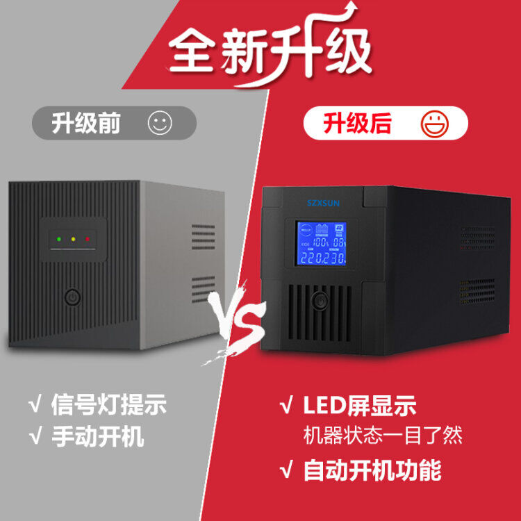 UPS不间断电源2KVA1200W稳压电脑监控收银停电应急备用电源升级版-图0