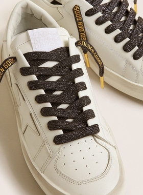 GoldenGoose金色Logo深灰色鞋带