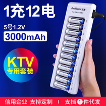 Doubling number 5 1 2v nickel hydrogen rechargeable battery sleeve assembly 12 Section 5 3000 mAh KTV Microphone battery AAA