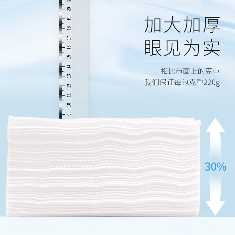 日本牧小苫洗脸巾卷筒装加厚加大干湿两用洁面巾宝宝棉柔巾80抽-图2