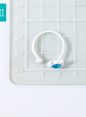 畹町白色小怪物开口戒指