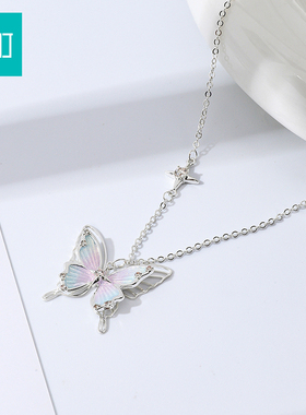 畹町镶钻项链女轻奢通勤锁骨链不掉色ins风简约时尚气质网红吊坠