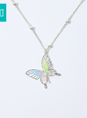 畹町烂漫田园蝴蝶项链女精致锁骨链配饰高级感轻奢小众送女友礼物