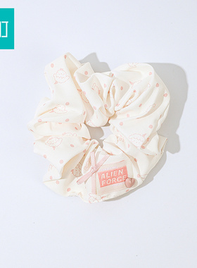 畹町粉色波点萌趣发圈巨好看大肠发圈女高级感洋气时尚头绳发饰