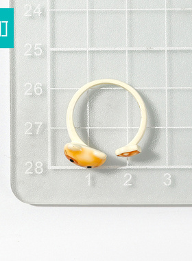 畹町萌宠焦糖猫戒指开口可调节女小众设计指环轻奢高级感配饰