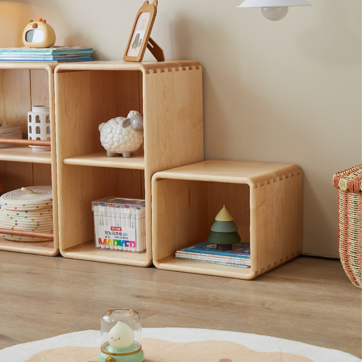 盒木 hemoo咔哒儿童组合柜多功能绘本柜斗柜储物柜边柜蒙氏儿童房,淘宝优惠券,粉丝福利购,淘宝优惠卷