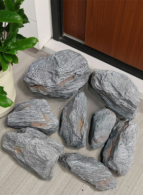 仿真黑山石PU泡沫石园林造景假山