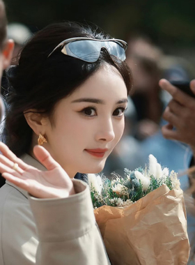 墨镜美式复古金属三角猫眼墨镜女潮高级感大框圆脸显瘦太阳镜男款