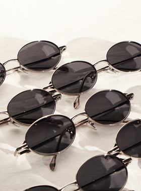 酉事复古老钱风圆框太阳镜男潮简约个性高级感遮阳墨镜女防紫外线