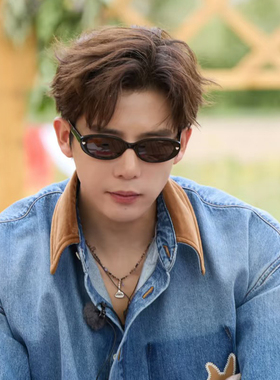 酉事王安于同款复古爱心猫眼椭圆太阳镜男潮小脸显瘦百搭潮流墨镜