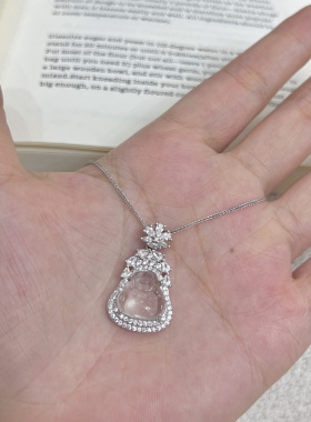 天然高冰水沫玉佛公2025年新款项链女S925纯银新年送女友生日礼物