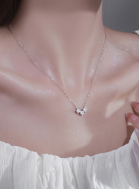 小星星心连心S925纯银锁骨链