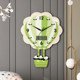 Decorative painting clock with punch-free wall clock