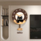 Cute Swinging Clock Wall Clock No Punch Perpetual Calendar