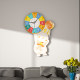 Creative Trendy Rabbit Silent Wall Clock No Punch-Hole Clock
