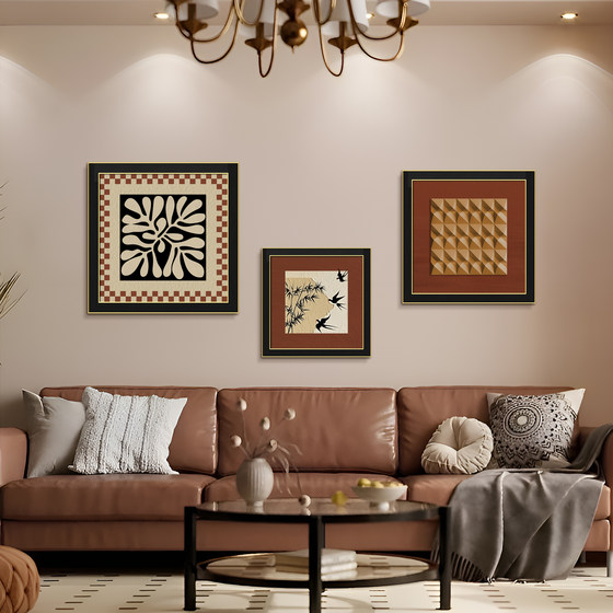 New mid-century style decorative painting for painters without punching holes