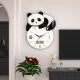 Panda Perpetual Calendar Decorative Silent Wall Clock No Punching